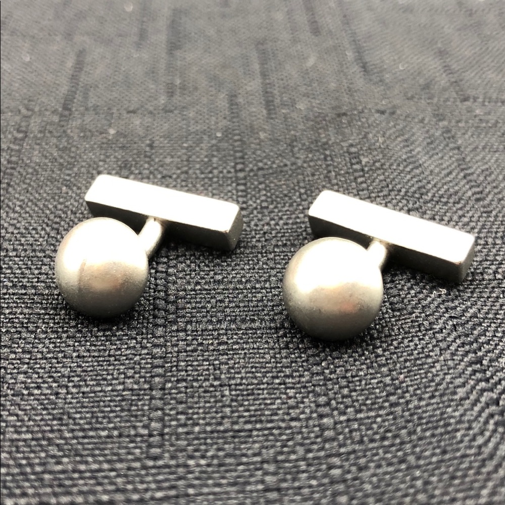 Simon Carter London men’s Cuff Links Matte Silver